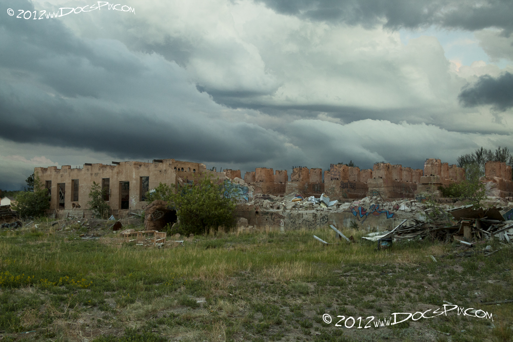 A wide view of the east production line. Note the tunnel entrance.