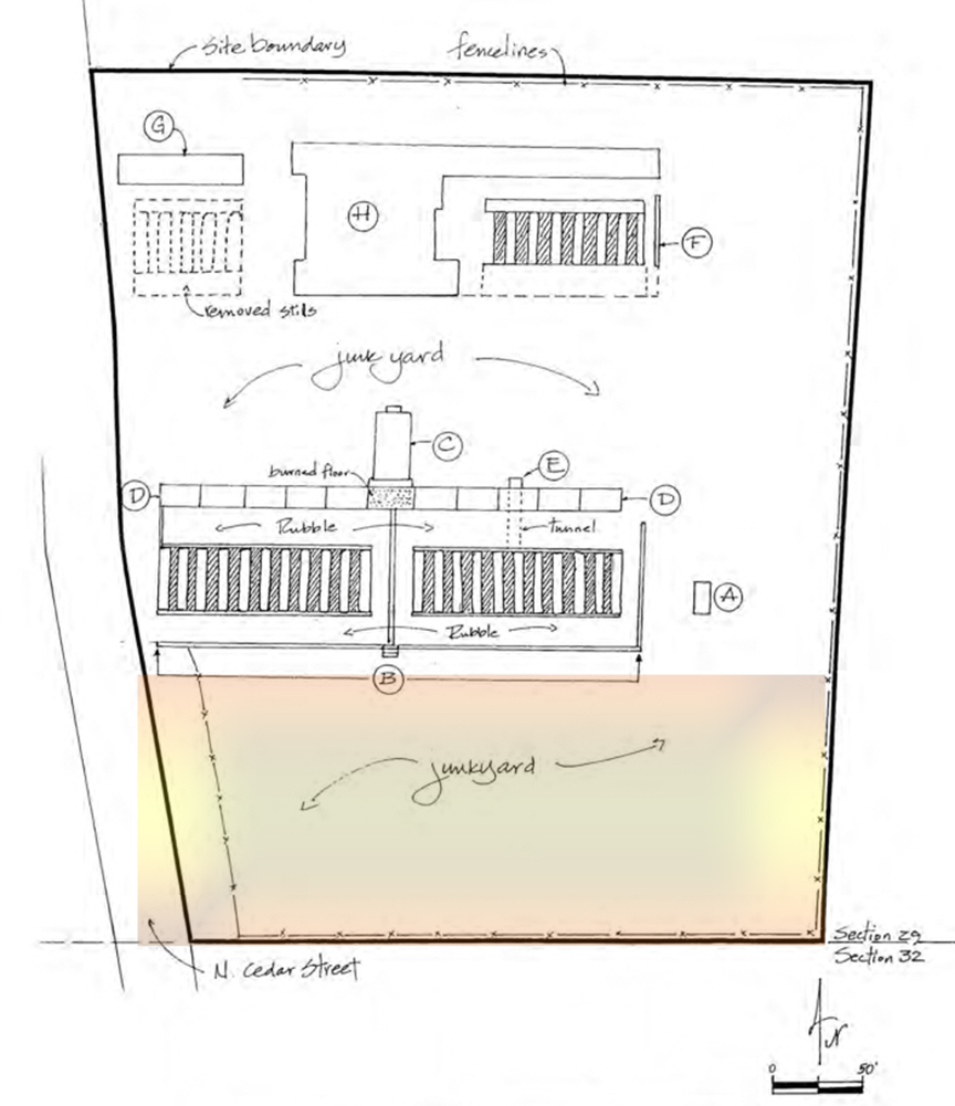 South junk yard, highlighted. (Courtesy LRCD)