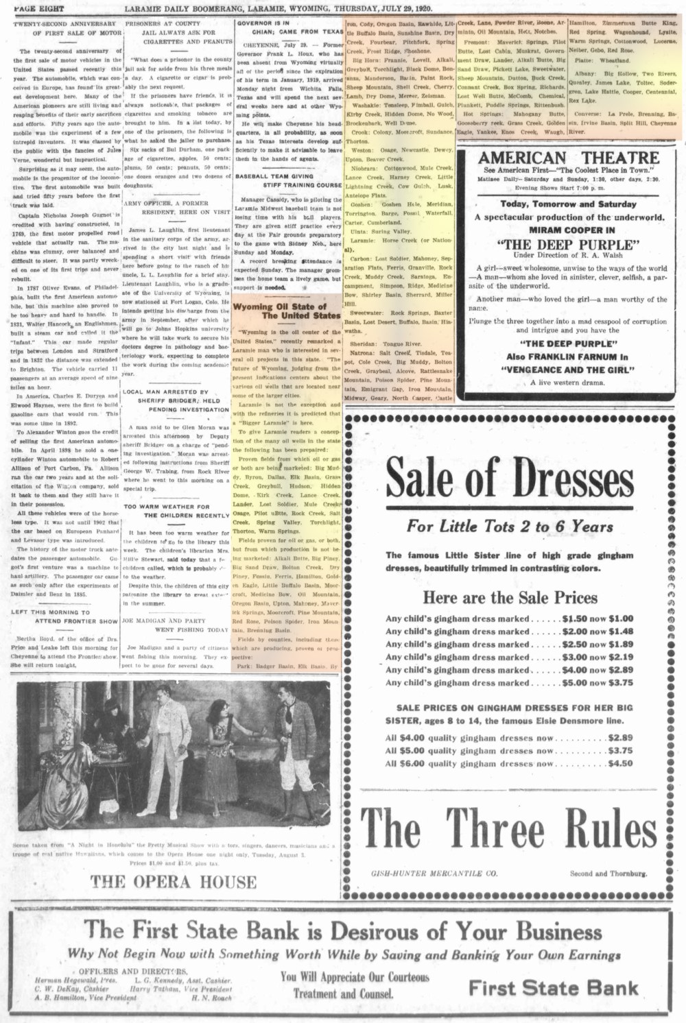 Laramie Boomerang 29thJuly1920.