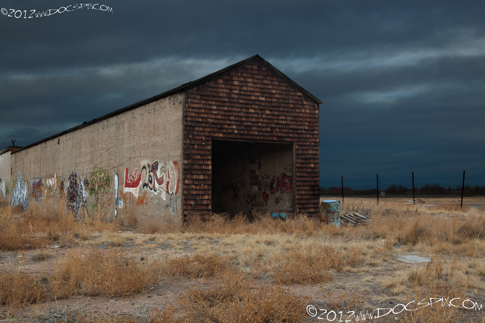 A view of the south side of the third building. 