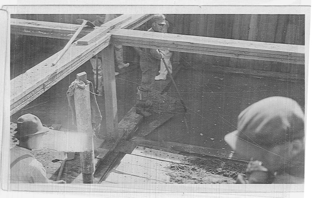 A foundation is being prepared. 