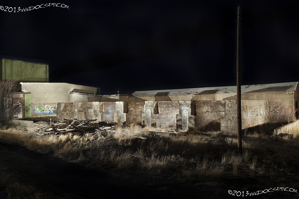 The stillbank  behind the United States Yttrium building, looking west.